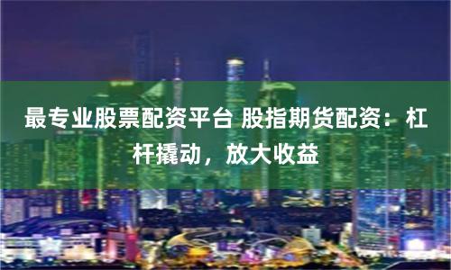 最專業(yè)股票配資平臺 股指期貨配資:杠桿撬動,放大收益